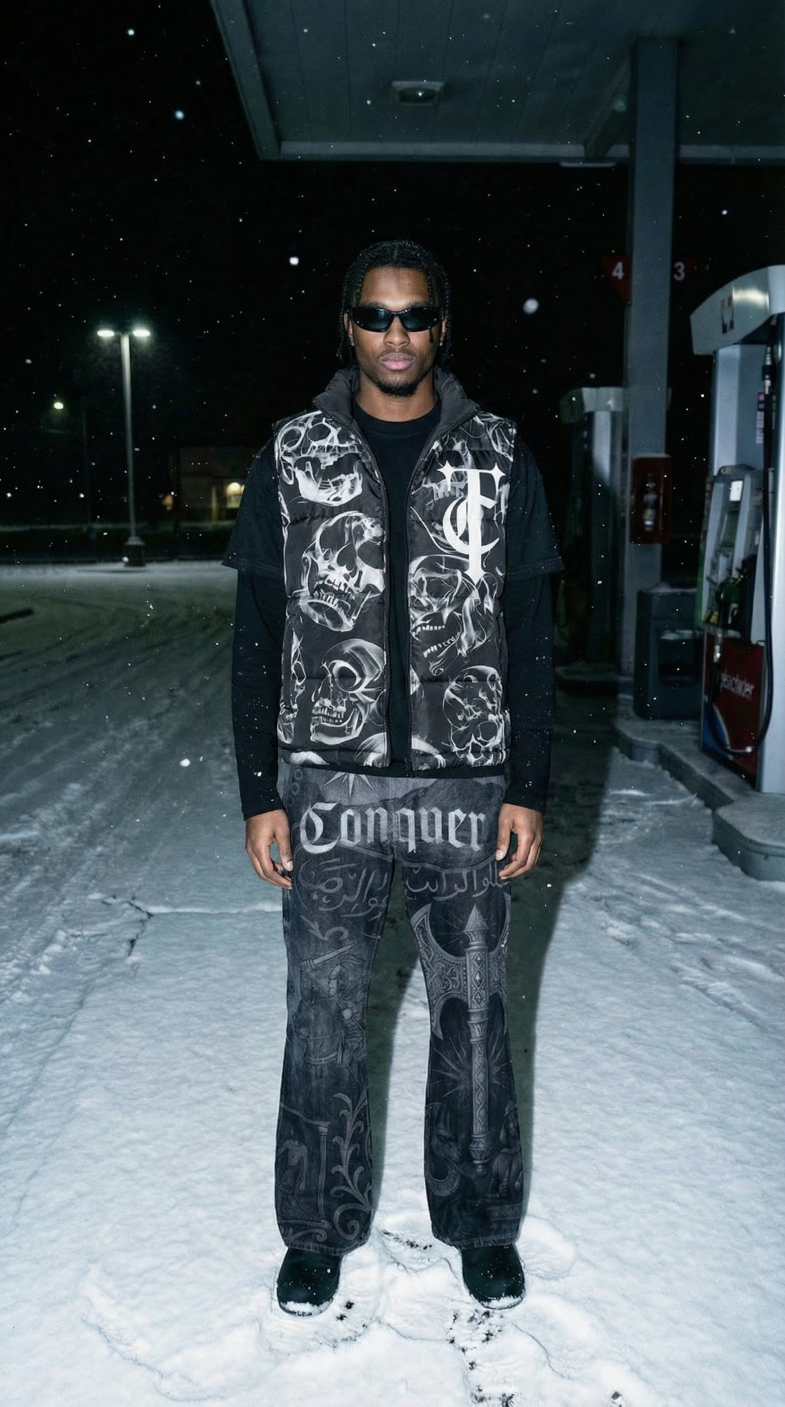 GAS STATION W SNOW