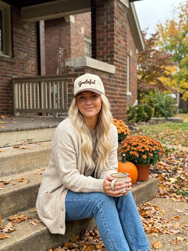 Grateful Two-Tone Tan & Brown Hat