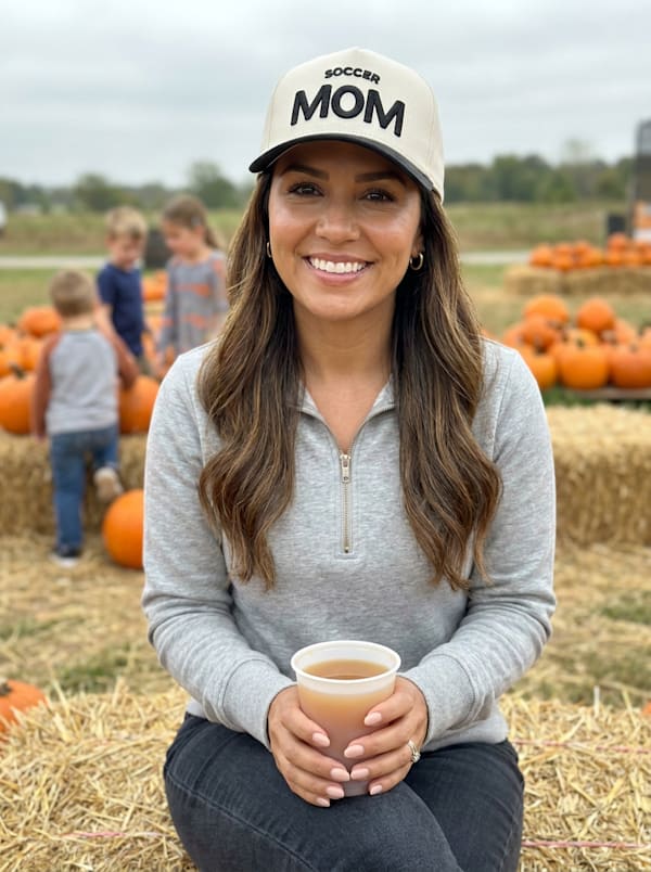 Tan & Black Two-Tone Hat: Soccer Mom